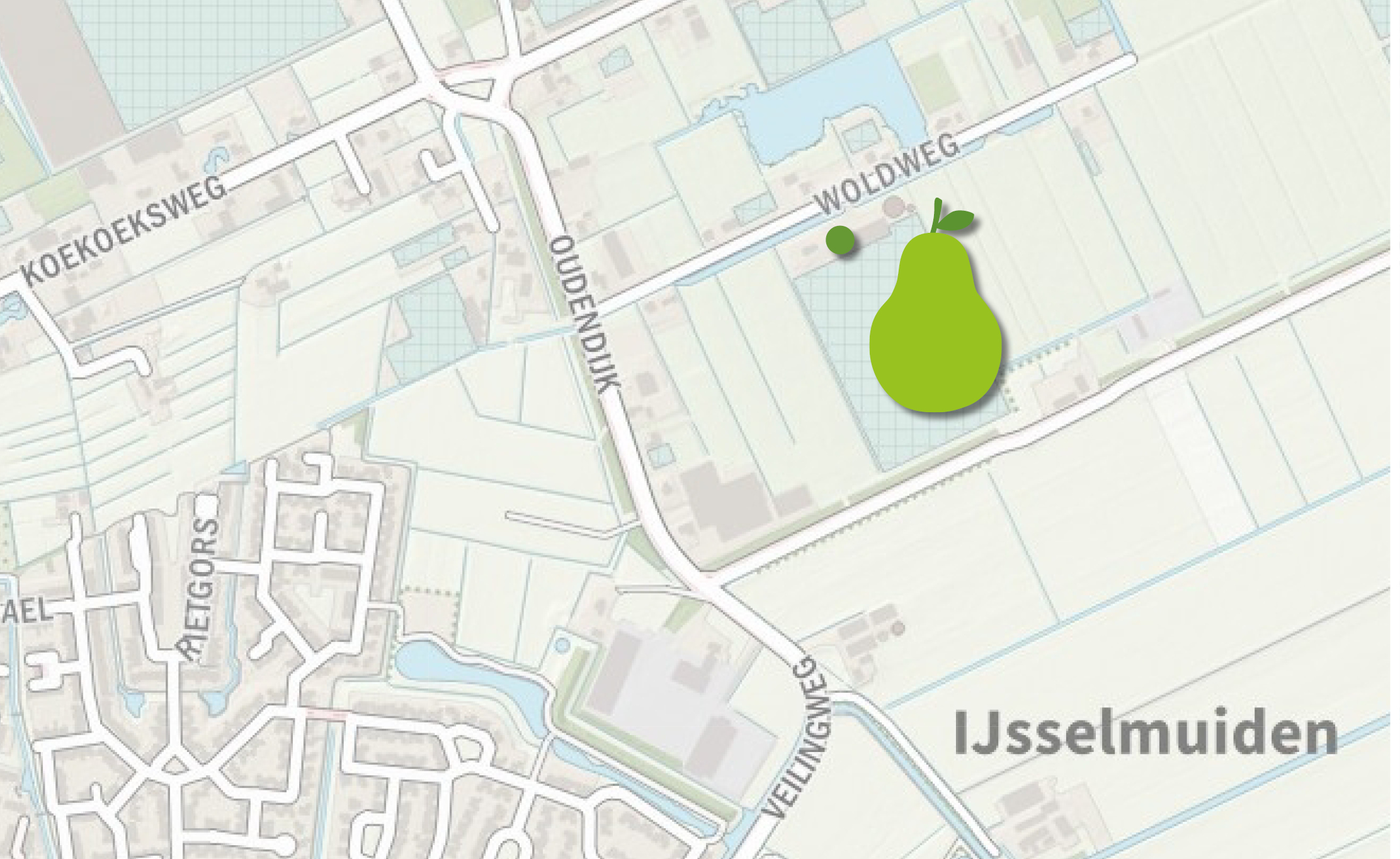 kaart ijsselmuiden Groente en fruitbrigade IJsselmuiden